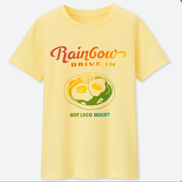 Uniqlo Hawaiian Rainbow Drive In Tshirt 